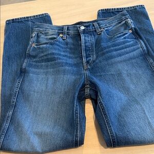 Alex Mill Made in USA Button Fly Straight Leg Jeans Medium Wash Size 27